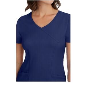 HH Works By Healing Hands Scrub Top Navy Blue Size M